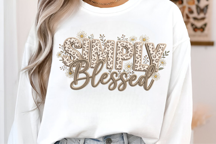 Simply Blessed Camo PNG, Christian PNG