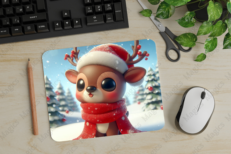 Christmas Santa, Christmas Animal Mouse Pad PNG