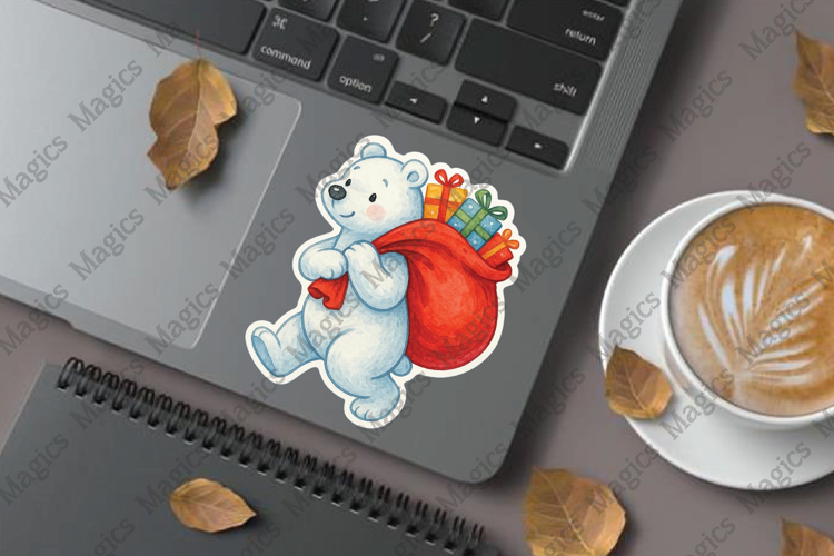 Polar Bear with Gift Sack