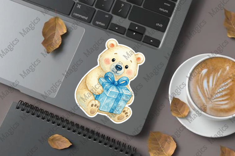 Polar Bear Ice Gift png stickers