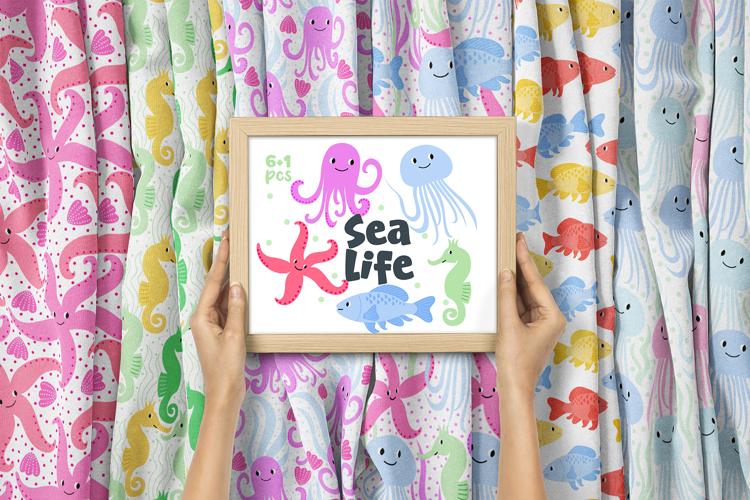 Sea Life Nautical patterns for children