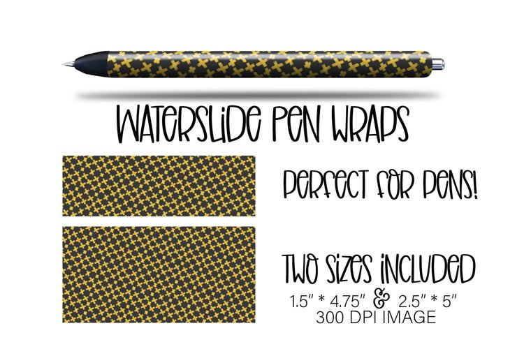 Waterslide Foil Strips Pen Wrap Design example image 1