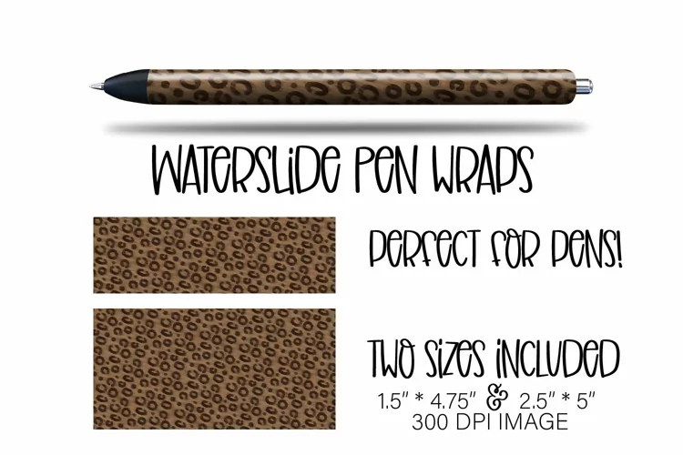 Waterslide Cheetah Pen Wrap Design