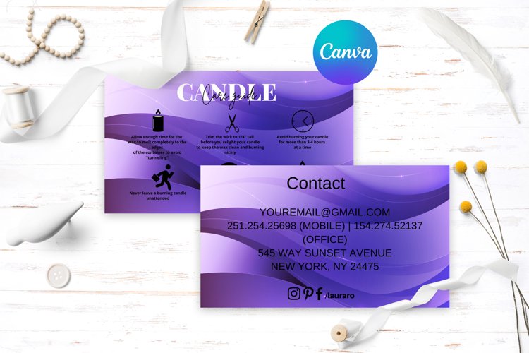 Candle Care Canva Template example image 1