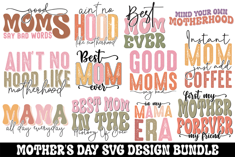 Mothers Day Svg Design Bundle - Mothers Day Design