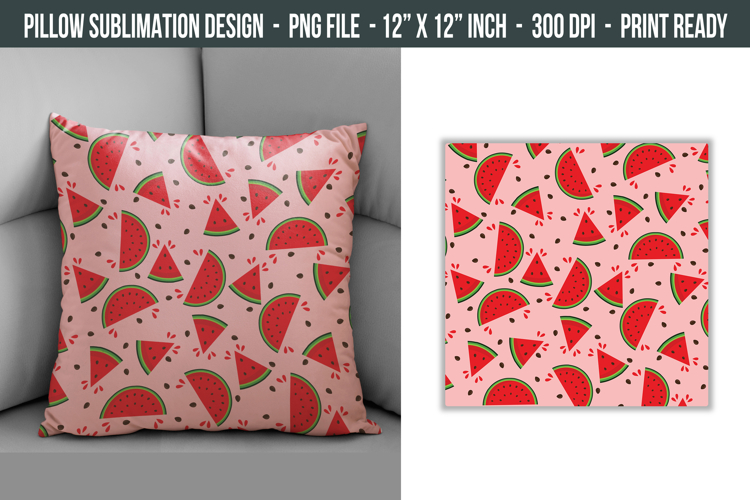 Watermelon Pattern Pillow | Throw Pillow Sublimation