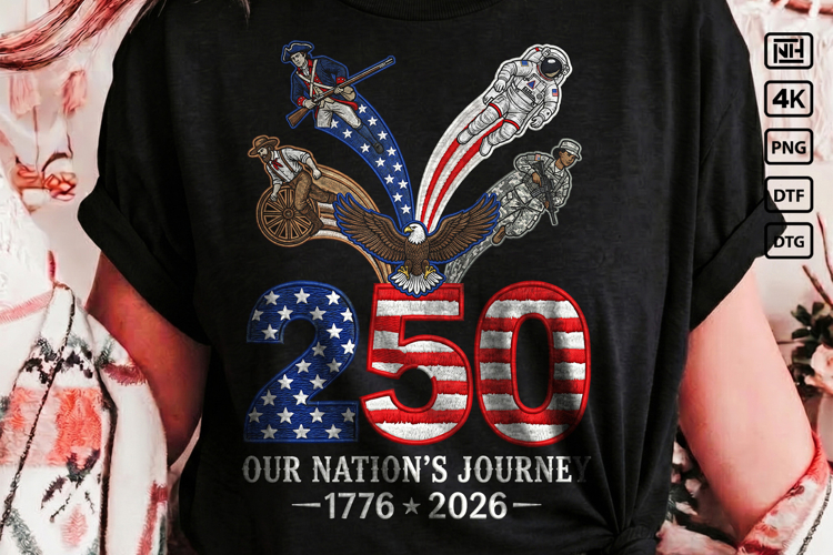 250th Anniversary Patriotic Eagle PNG, USA Independence Day example image 1