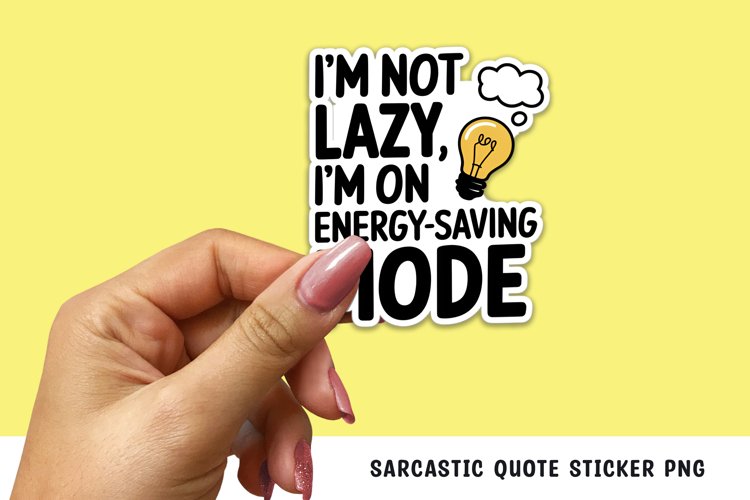 Sarcastic quote sticker design png