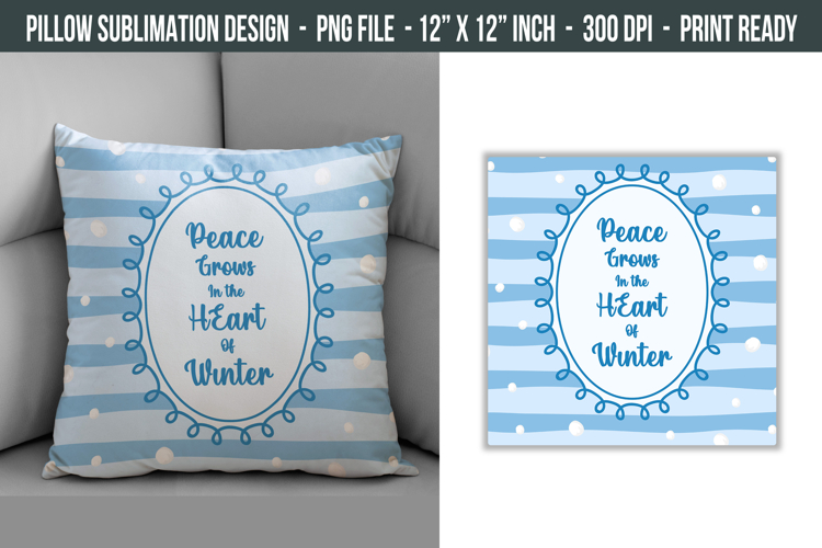 Winter Pillow Design | Throw Pillow Sublimation
