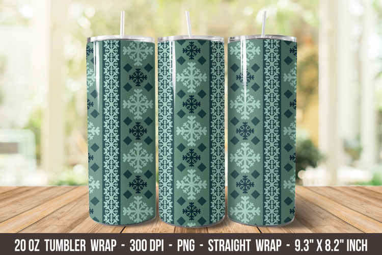 Snowflake Nordic Tumbler | 20 oz Tumbler Wrap