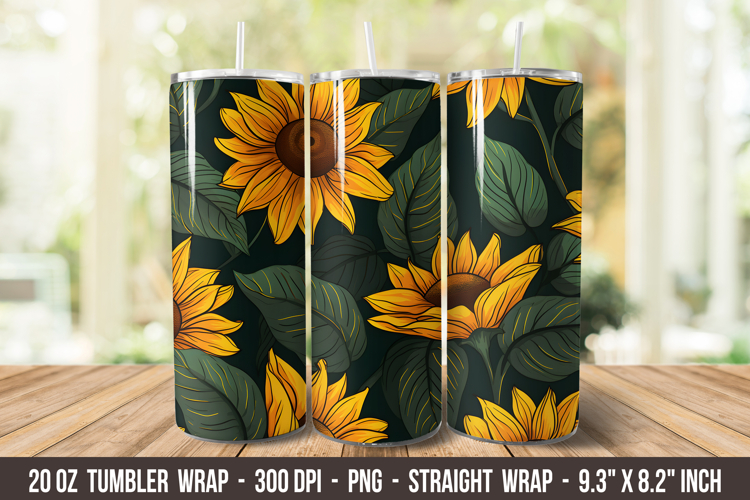  Sunflower Tumbler Wrap Image 2