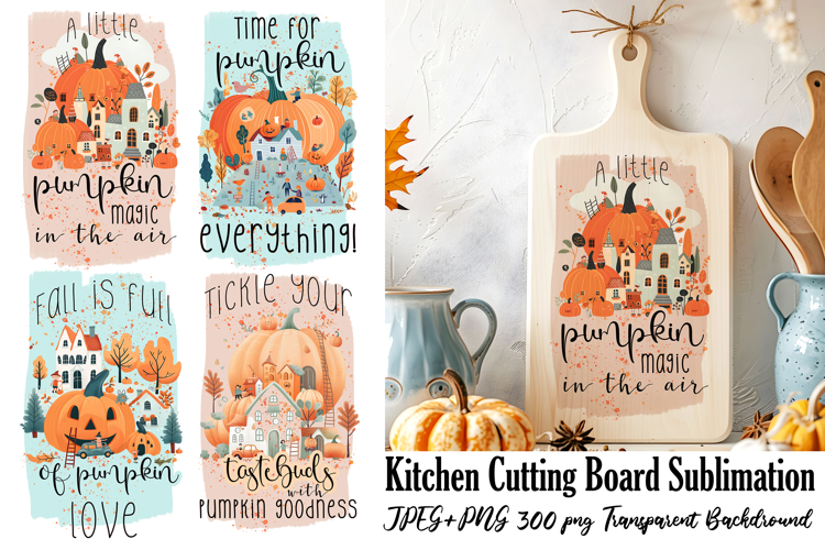 Autumn Design| kitchen cutting board Sublimation