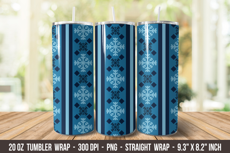 Snowflake Nordic Tumbler | 20 oz Tumbler Wrap