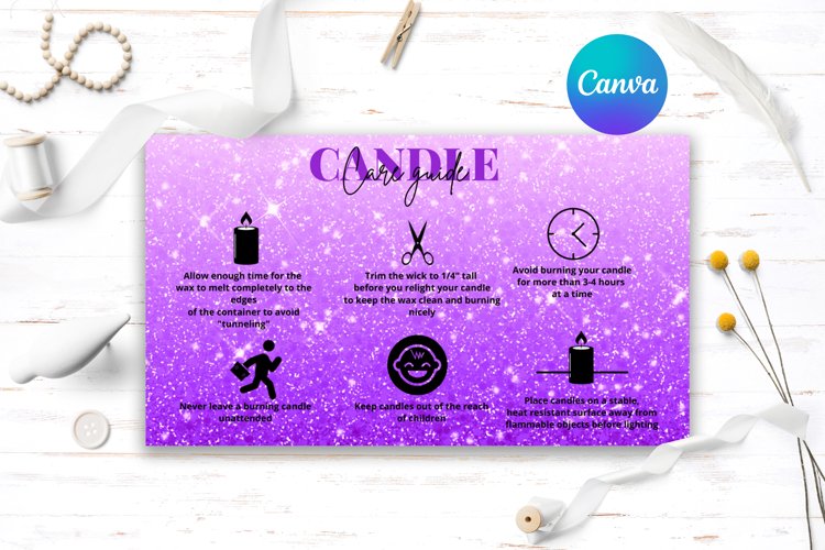 Candle Care Canva Template example image 1