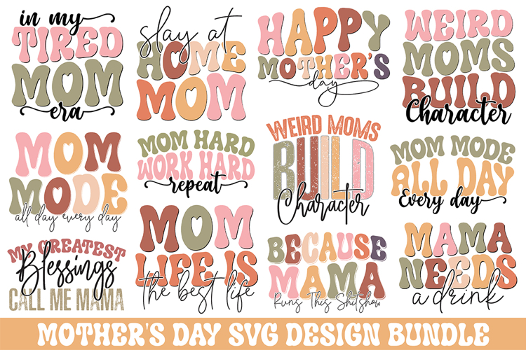 Mothers Day Svg Design Bundle - Mothers Day Design
