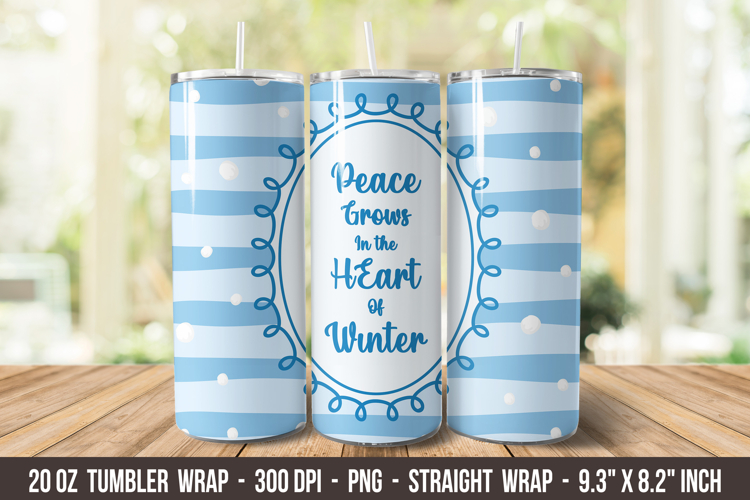 Winter Coquette Tumbler Wrap | 20 oz tumbler wrap