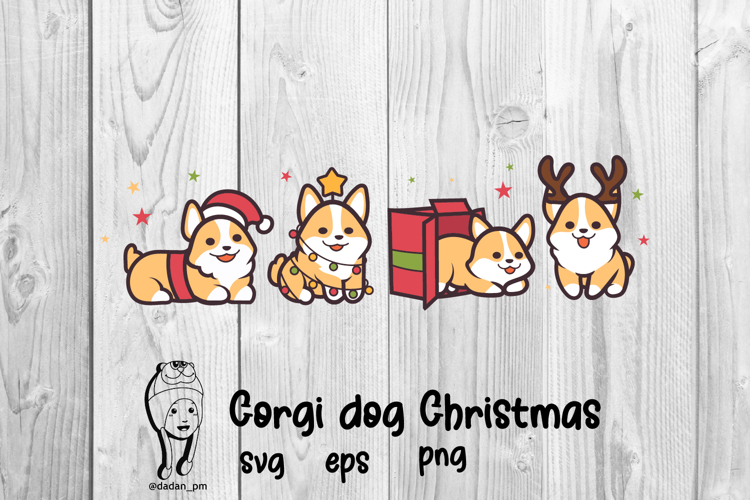 Corgi dog christmas