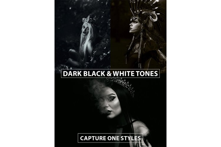 Dark Black and White Looks Professional Capture One Styles example image 1