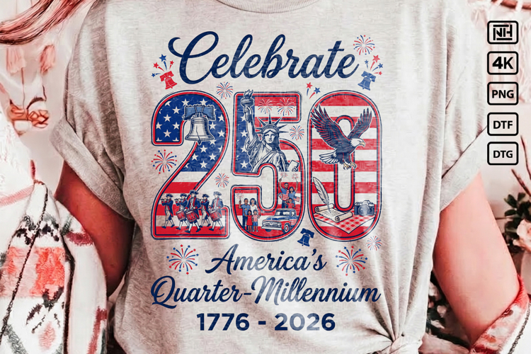 America 250th Independence Day PNG, Patriotic Shirt Design example image 1