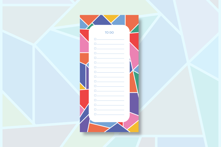 To do list template with colorful geometric | To do list