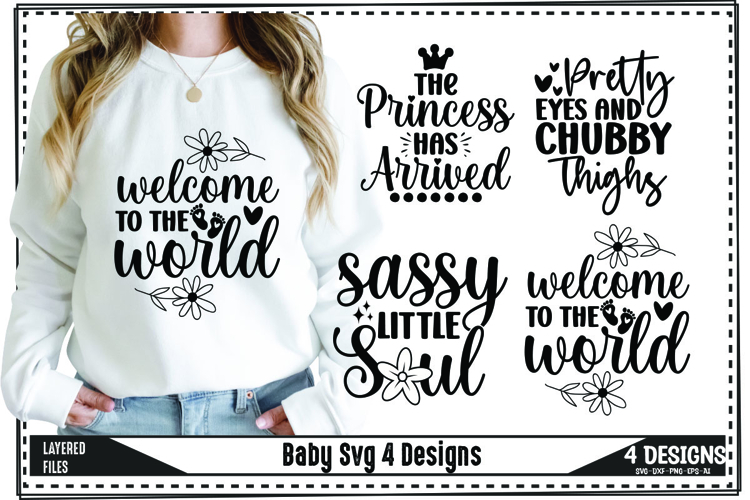 Funny Baby Svg, Newborn Svg Designs