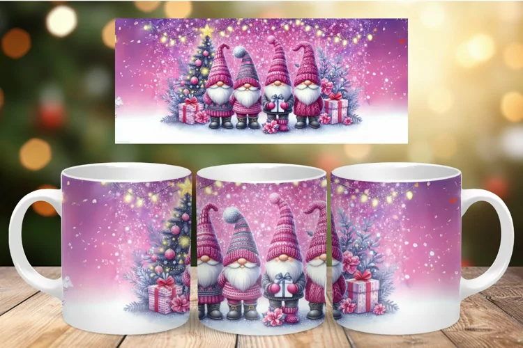 Mug Wrap Sublimation - christmas gnome