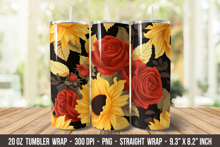  Sunflower Tumbler Wrap Image 3