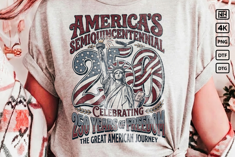 USA 250th Anniversary PNG, 4th of July example image 1