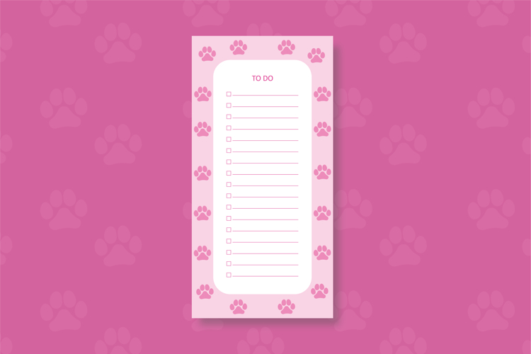 To do list template with cat paw | To do list