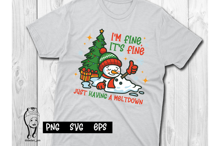 Funny Cute Snowman Christmas png, svg, eps