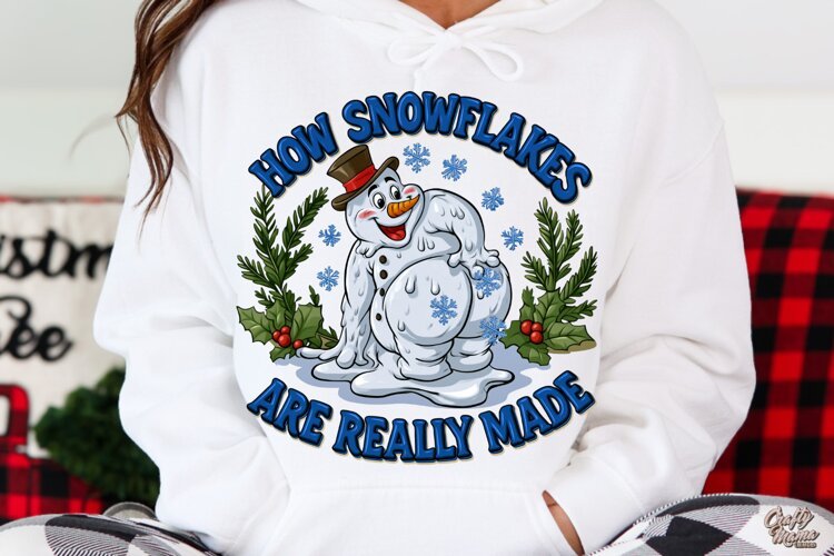 How Snowflakes Are Made| Snowman | Funny Christmas PNG example image 1