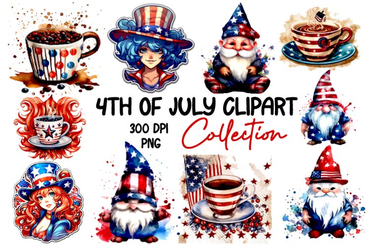 4th Of July Sublimation | Patriotic Sublimation | Clipart example image 1