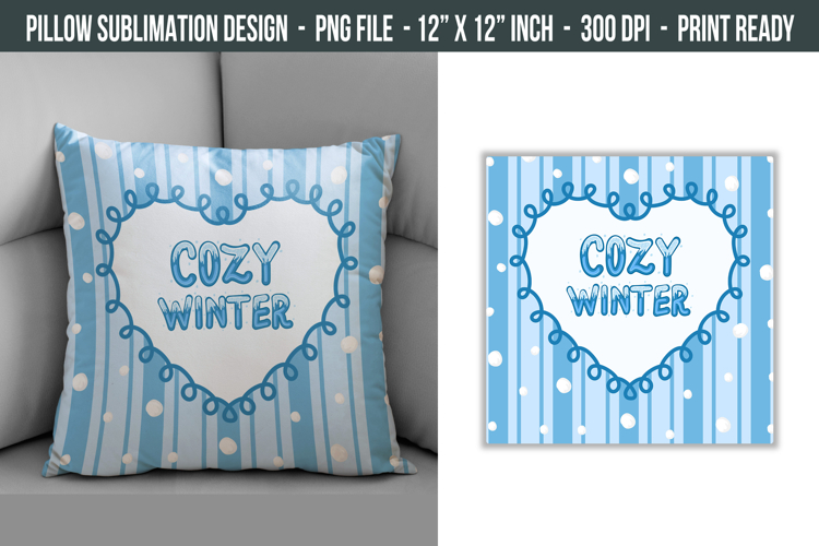 Winter Pillow Design | Throw Pillow Sublimation