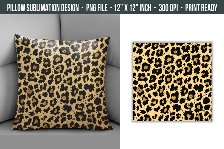 Leopard Print Pillow Design | Throw Pillow Sublimation