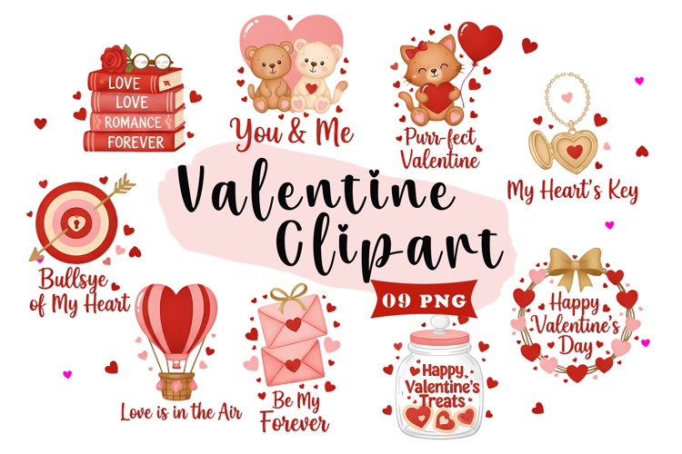 Valentine Hearts Clipart Image 3
