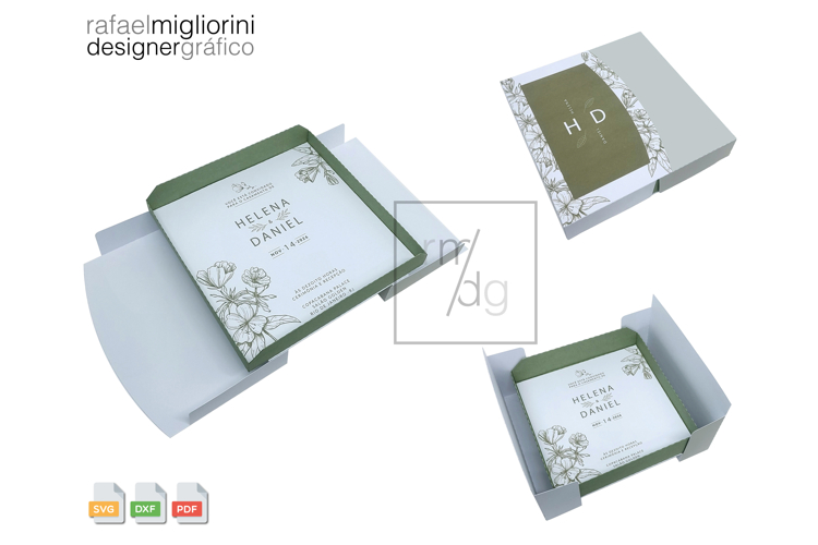 Hinged Invitation Box 21x21cm