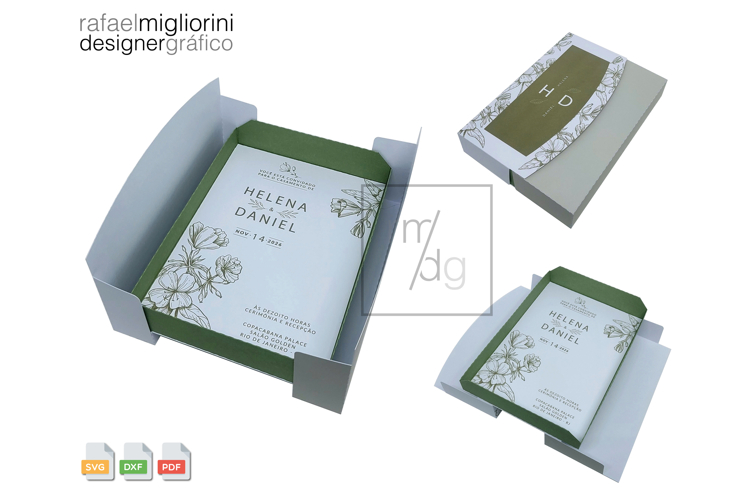 Hinged Invitation Box 15x21cm