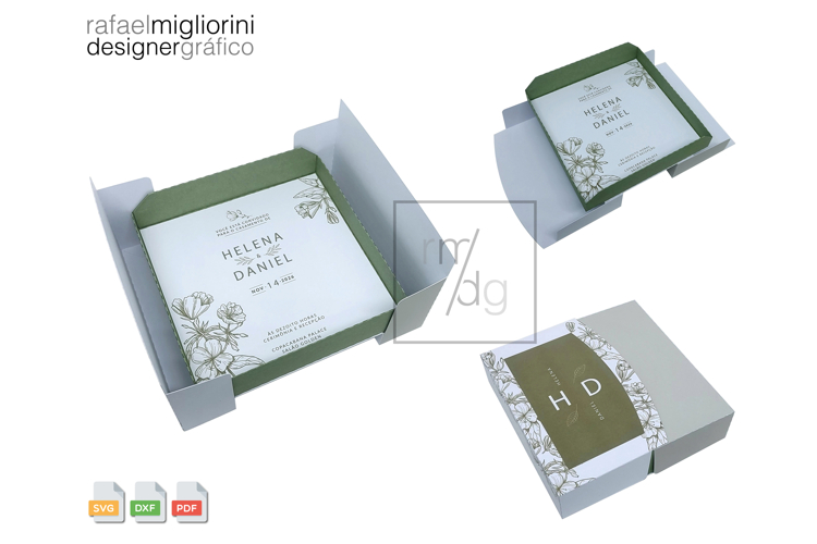 Hinged Invitation Box 15x15cm