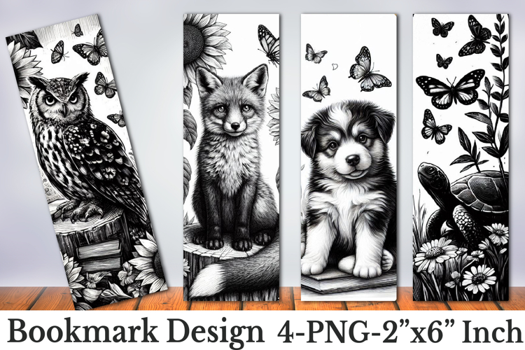 Cute Animal Coloring Bookmarks