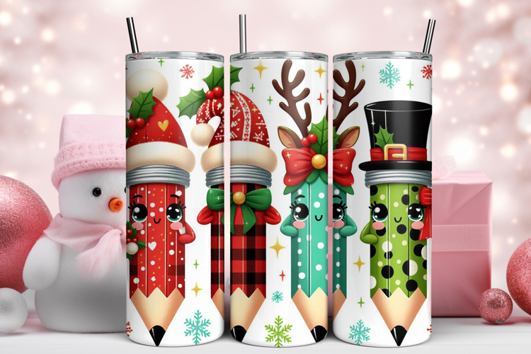 Teacher Christmas Tumbler Wrap