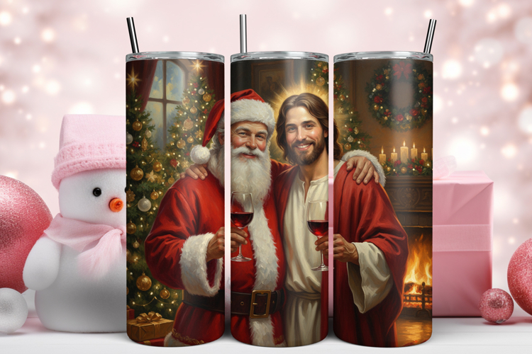 Jesus Christmas Tumbler Png