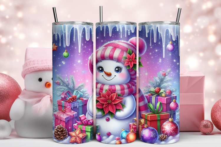 Snowman Christmas Tumbler Wrap