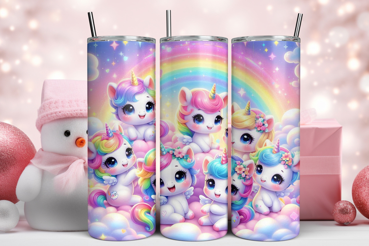 Cute Unicorn Tumbler Wrap
