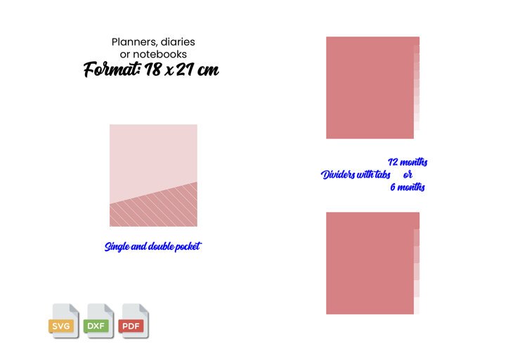 Tabbed dividers with pockets for 18cm x 21cm example image 1