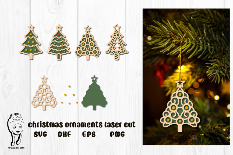 Christmas ornaments laser cut SVG