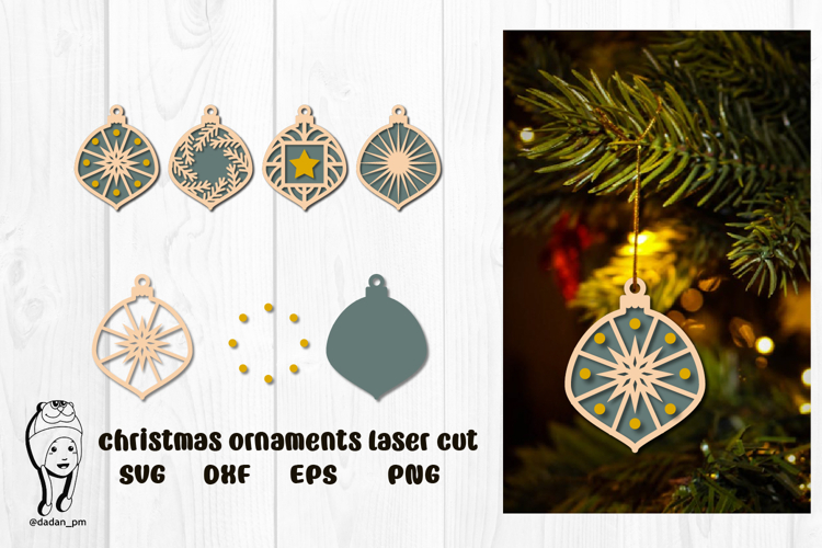 Christmas ornaments laser cut SVG