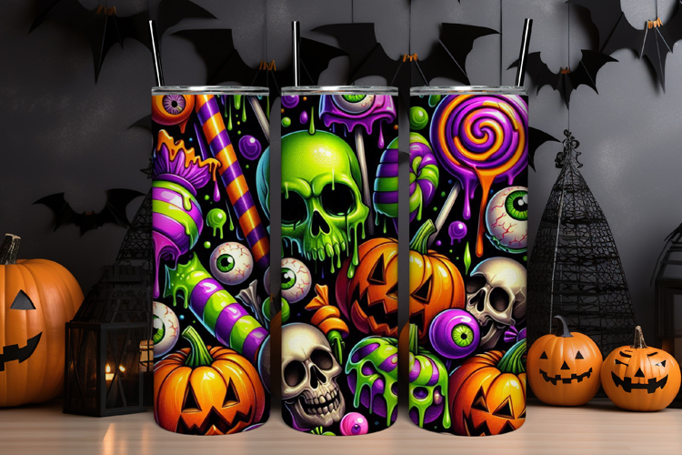 Halloween Candy Tumbler Wrap