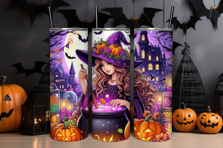 Halloween Witch Tumbler Wrap