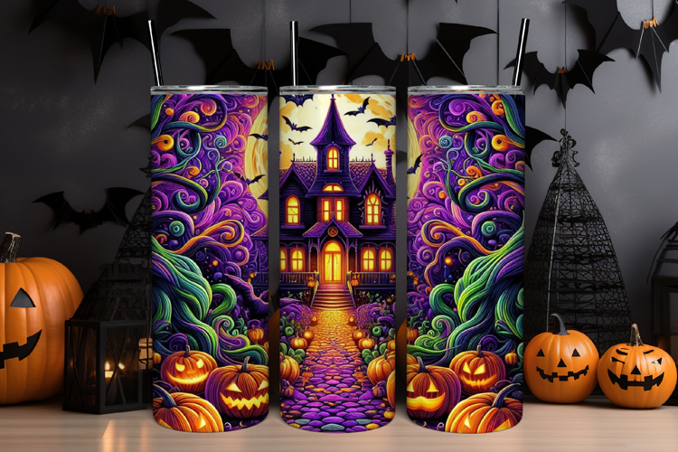 Cute Halloween Tumbler Wrap