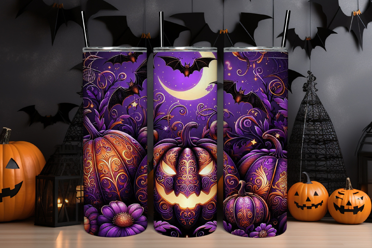 Halloween Tumbler Wrap PNG